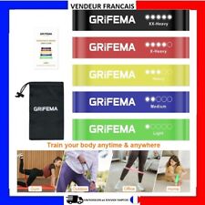 Lot 5 Bandes Élastiques Résistance Fitness Musculation Yoga Pilates Rééducation