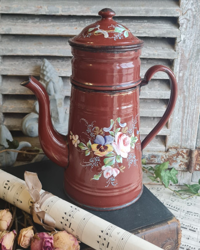 Ancienne cafetiere emaillee - ancienne,