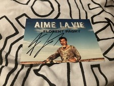 Photo cartonnee Dedicacee Autograph Florent Pagny