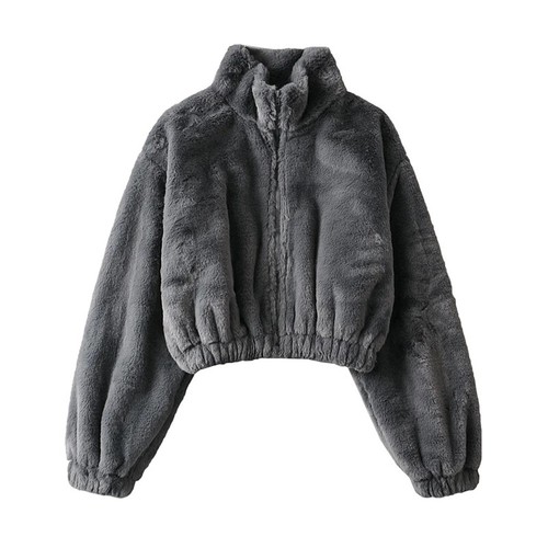 Femme court manteau fausse - court,