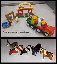 Ferme avec son tracteur et ses