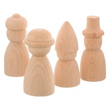 4pcs DIY Alimentation en bois