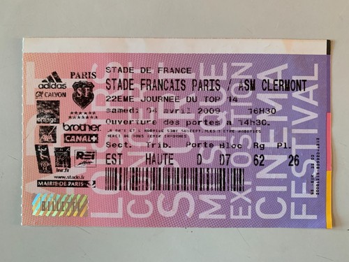 Ticket rugby top stade - rugby,