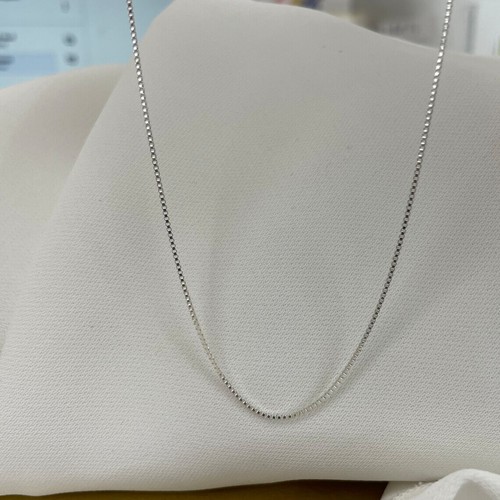 Argent boîte chaîne homme - argent,