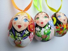 Oeufs de Pâques lot de 3