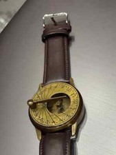 Boussole en laiton et cadran solaire - montre ancienne faite main