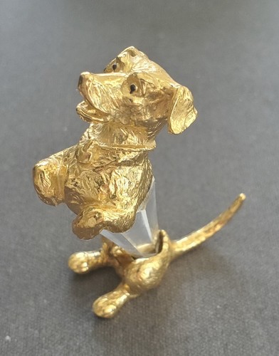 Statuette chien teckel - , en