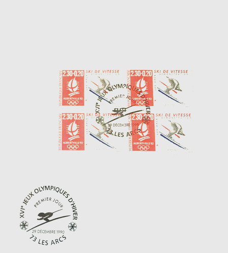 Timbre france carte 1er - 1er, jour