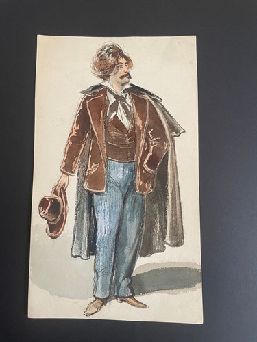 Aquarelle originale xixe - aquarelle,