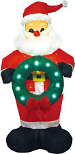 Selbstaufblasender Père Noël Avec Couronne LED Lichterspiel Illuminé Déco