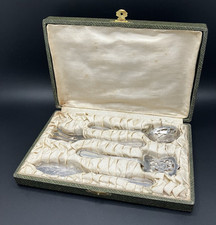 Service à hors-d’œuvre en métal argenté Saglier Frères, 4 pièces, en écrin