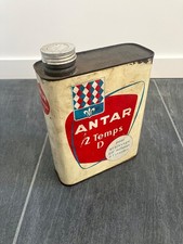 Ancien bidon d'huile vintage  Antar 2 Temps, Automobilia, Collection,Décoration.