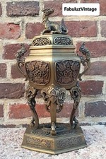 ANCIEN BRULE PARFUM BRONZE JAPON ASIE XIXe SIECLE ANTIQUE SIGNÉ TAKAO 