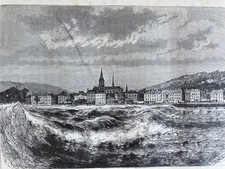 Gravure Ancienne Falaises Le