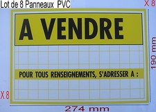 Lot 8 Panneaux ,Adhésif ou à Visser Signalisation en PVC,,274 x 190 mm, A VENDRE