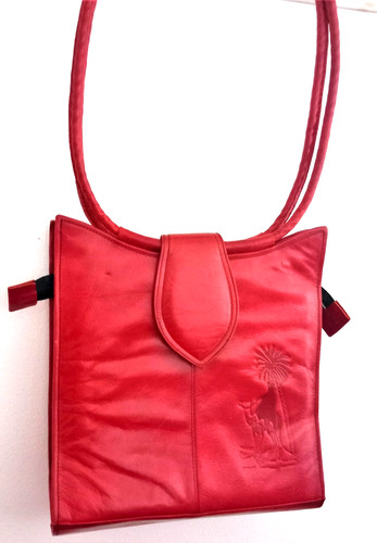 Sac cuir rouge - *,