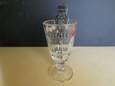 Verre à Absinthe Sérigraphié ABSENTE et sa Cuillère  Van Gogh