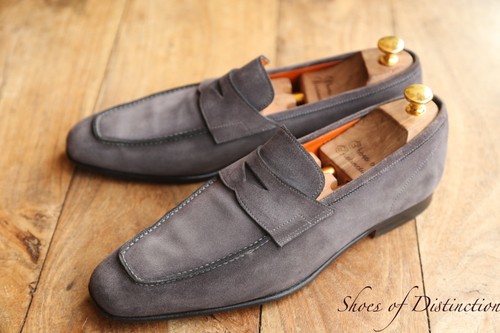 Mocassins santoni daim - en, gris