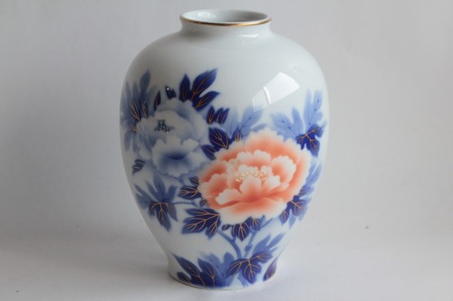 Vase porcelaine fleur pivoine - vase,