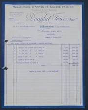 Facture 1931 ARMES DE CHASSE et de TIR DOUPLAT ST ETIENNE old bill Rechnung 17