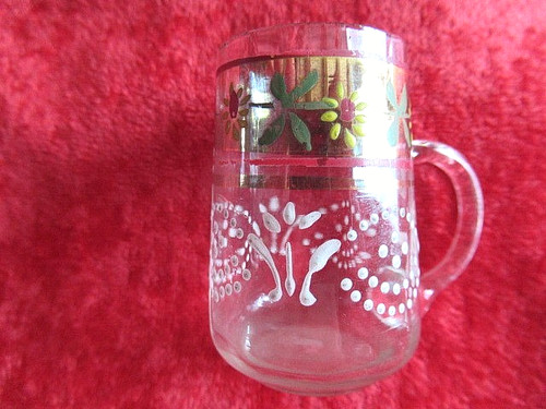 Ancien verre gobelet a - ancien,