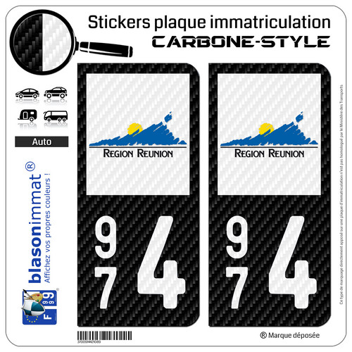 Stickers autocollants plaque - 2,