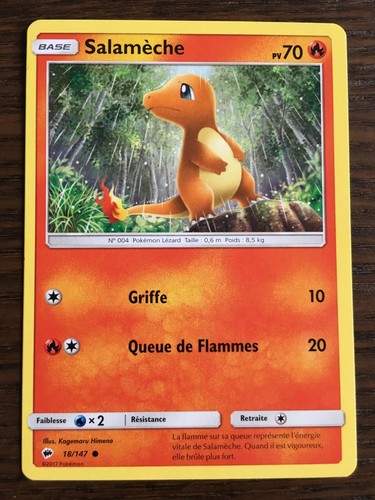 Carte pokémon salamèche - carte,