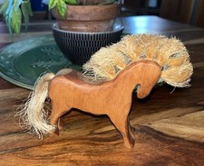 Ancien Petit Cheval en bois  suédois  vintage Scandinave