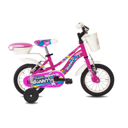 Vélo fille 1v fuchsia - 12",