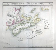 Canada Nova Scotia Neuf Brunswick Prince Edward Island Map Vandermaelen 1825