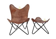 Chaise butterfly cuir - chaise,