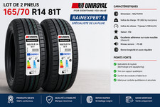 🛞 Lot de 2 pneus 165/70 R14