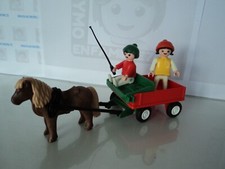 PLAYMOBIL vintage city life country enfants calèche poney set 3583 de 1983 #1