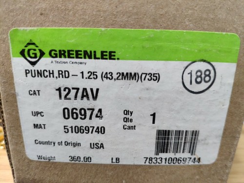 New greenlee 127av - new,