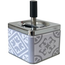 Cendrier poussoir gris en