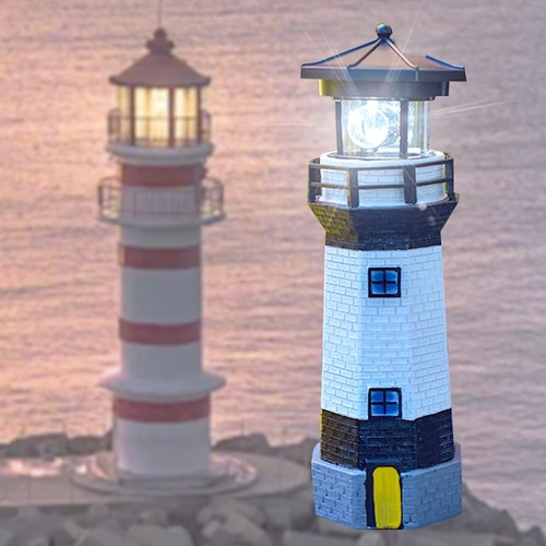 Noir blanc phare solaire - et,