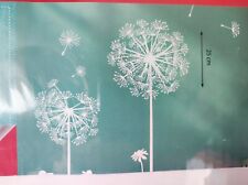 Autocollant sticker Fleurs Blanches adhésif vinyl Décoration Salon 67,5 X 48,5cm