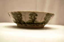 Ancien Chinois Bleu Blanc Ming Dynastie Soupe Plat Bol Swatow Zhangzhou