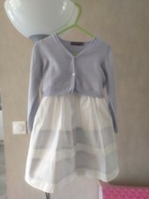 Très bel ensemble 3 ans robe + gilet assorti pour mariage, baptême ...