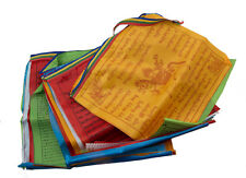 Ligne de 20 drapeaux à prière  Bouddhiste - Drapeau tibetain en Soie - 26x24 cm