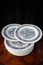 Set of 10 Vintage Blue White