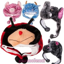 Femme Chapeau Bonnet Peluche Manteau de Fourrure Écologique Kawaii Ponpon Neuf