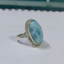 Larimar Gemstone Ring Handmade