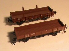 lot 2 wagons plats HO MARKLIN 3RAILS/2 WAGON PLAT 2 ESSIEUX/ OCCASION