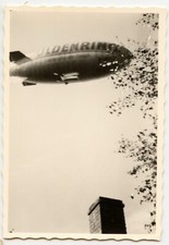 Paysage vol de dirigeable  - photo ancienne an. 1950