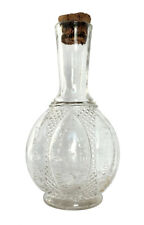 Bouteille XIXem, bocal à bonbon John Tavernier en verre moulé, confiserie