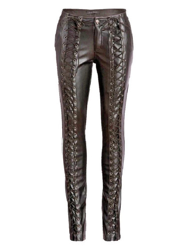 Pantalon cuir capri - pantalon,