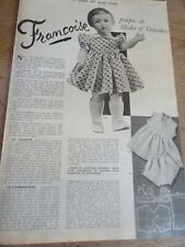 👧🏻👶🏻🧵 MODES & TRAVAUX PAGE POUPEE ORIGINALE Françoise & Michel 1951 à 1959 