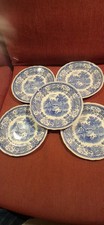 Lot de 5 Assiettes plates anciennes en céramique Villeroy et Boch Burgenland