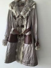 manteau tissu cuir lapin